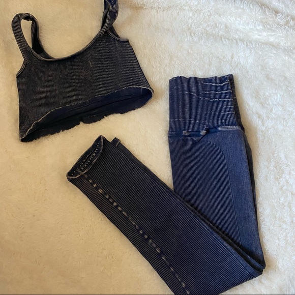 Free People navy matching set - Picture 2 of 4